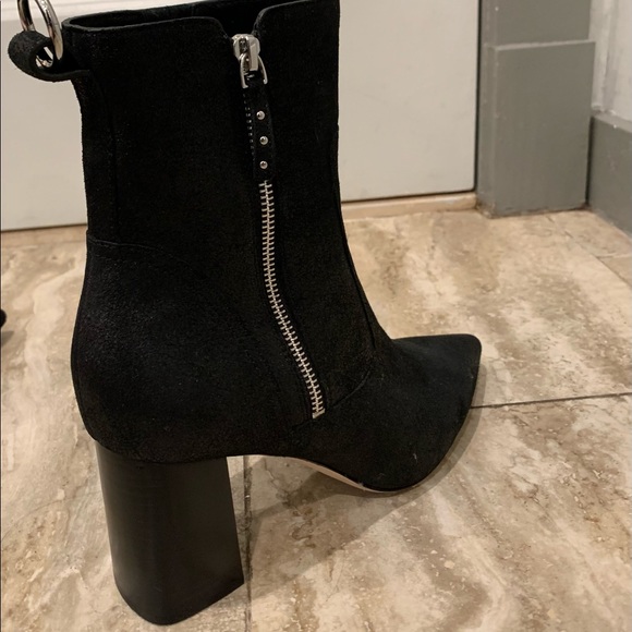 Paige Block Heel Bootie. Color: Black Distressed, size 9.5M - Picture 4 of 4